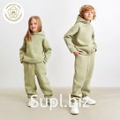 Худи детское MINAKU: Basic Line KIDS цвет оливковый, рост 116
