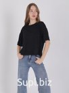Футболка оверсайз лапша стразами