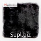 Меховая подушка (квадрат) на автомобильное сидение из натуральной овчины. Цвет ЧЕРНЫЙ.