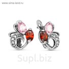 Серьги посеребрение с оксидированием "Виа",