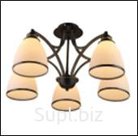 Артикул MD.3296-5-S WENGE Штрихкод 4630042305335 шт*1 - 4.2кг - 0.0212м3Напряжение, V - 220VМощность общая, Вт - 300Материал базы - МеталлМатериал плафона - Ст…
