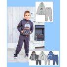 CWK 9775 (189) Комплект для мальчика (куртка, брюки) серый меланж (122)-64 БТ