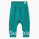 Штанишки детские MINAKU "New Year's cars", цвет зеленый, рост 62-68 см