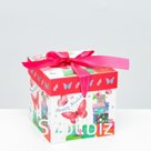 Коробка Самосборная "Бабочки" 10х10х10 см