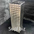 Ваза "кубики" квадратная серая  (30см) (х15)